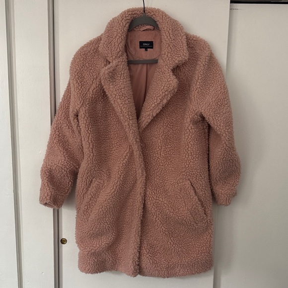 ONLY Women's Blush Teddy Jacket - Picture 1 of 8